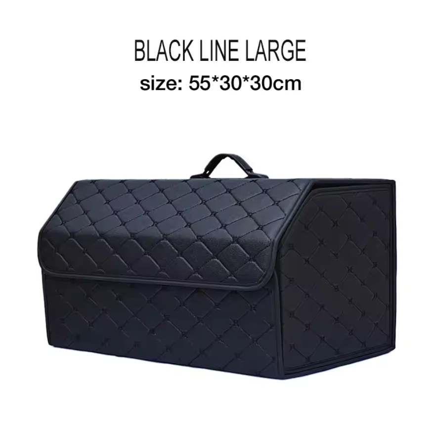 Leather Car Trunk Organizer Box