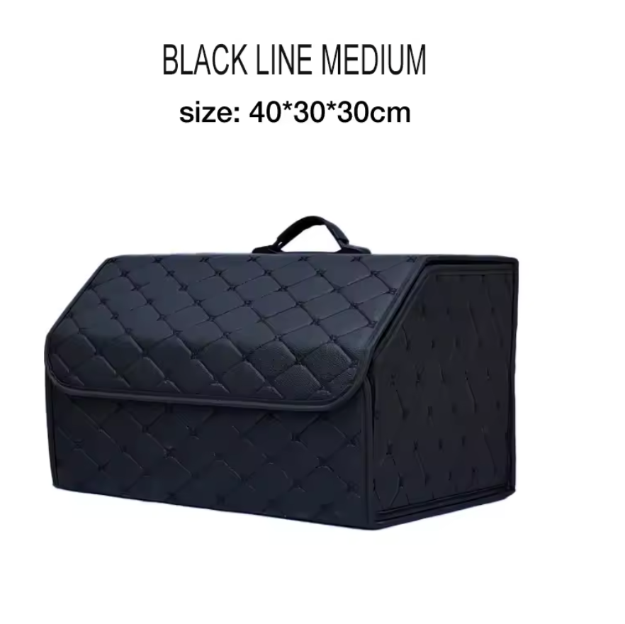 Leather Car Trunk Organizer Box