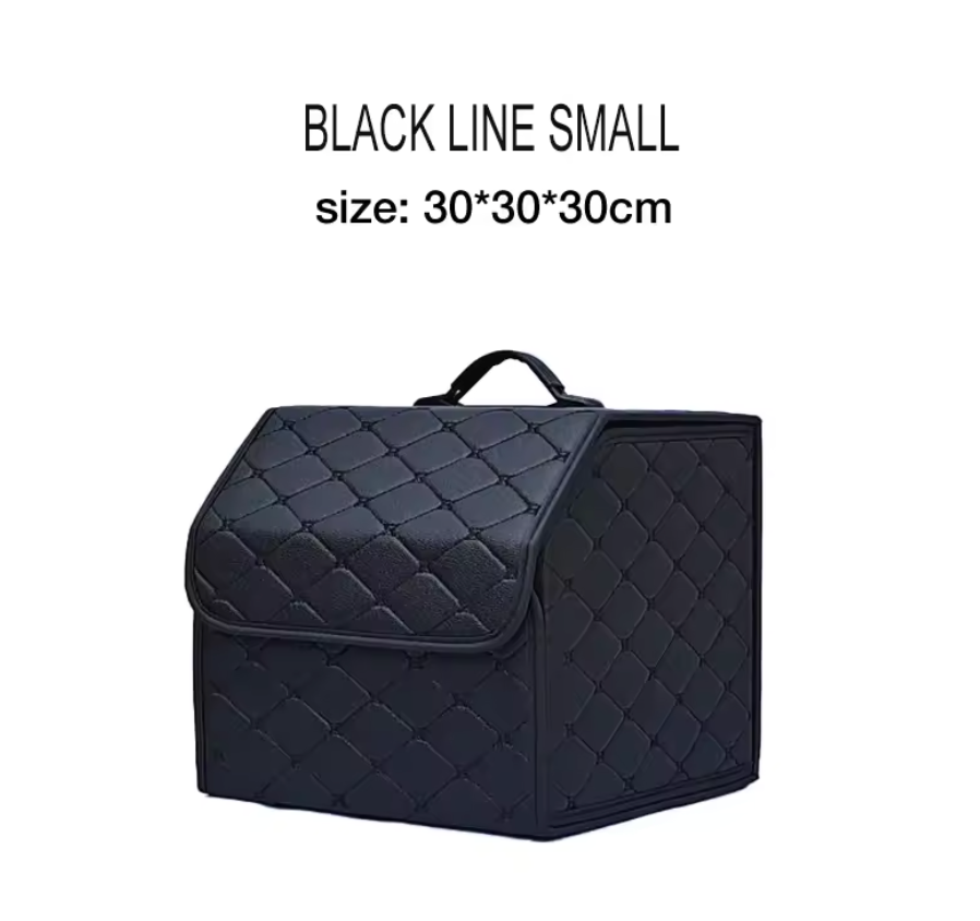 Leather Car Trunk Organizer Box